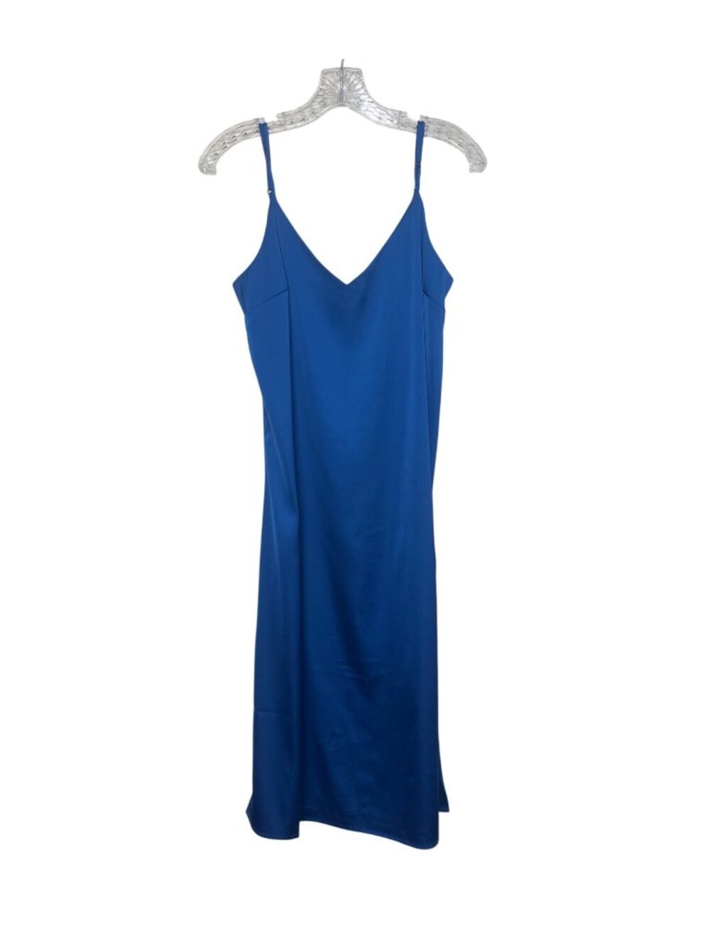 The‎ Drop Ana Slip Dress Small Blue New Silky Adjustable Straps